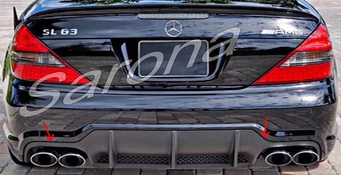 Custom Mercedes SL  Convertible Rear Lip/Diffuser (2003 - 2012) - $340.00 (Part #MB-008-RA)